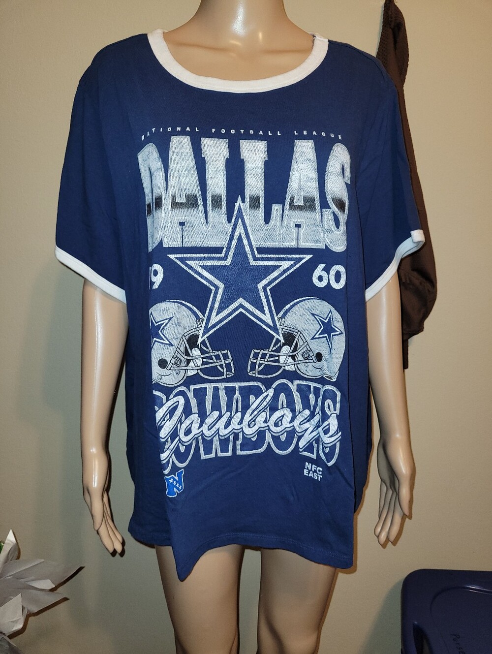 NWOT - NFL Team Apparel Blue/grey Dallas Cowboys Shirt.  Size 3X